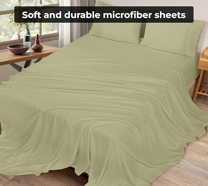 Microfiber Flat Sheet - Queen - 2 Pack