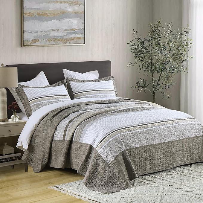 100% Cotton Bedding Set - King - 3 Piece