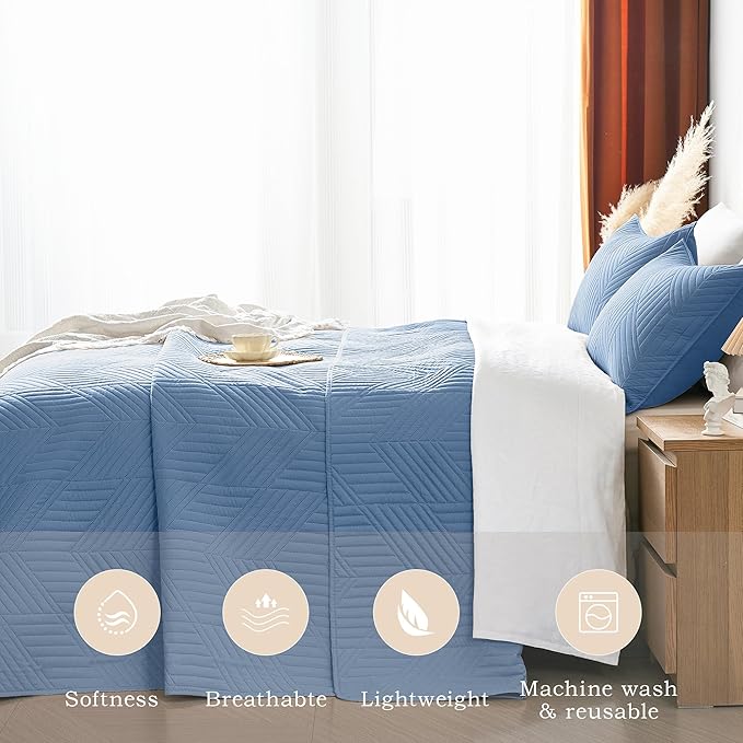 Microfiber Quilt Set - Queen