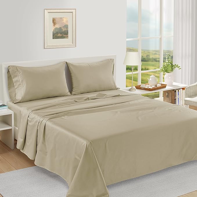 Linen Bed Sheet Set - King - 15 in Deep Pocket
