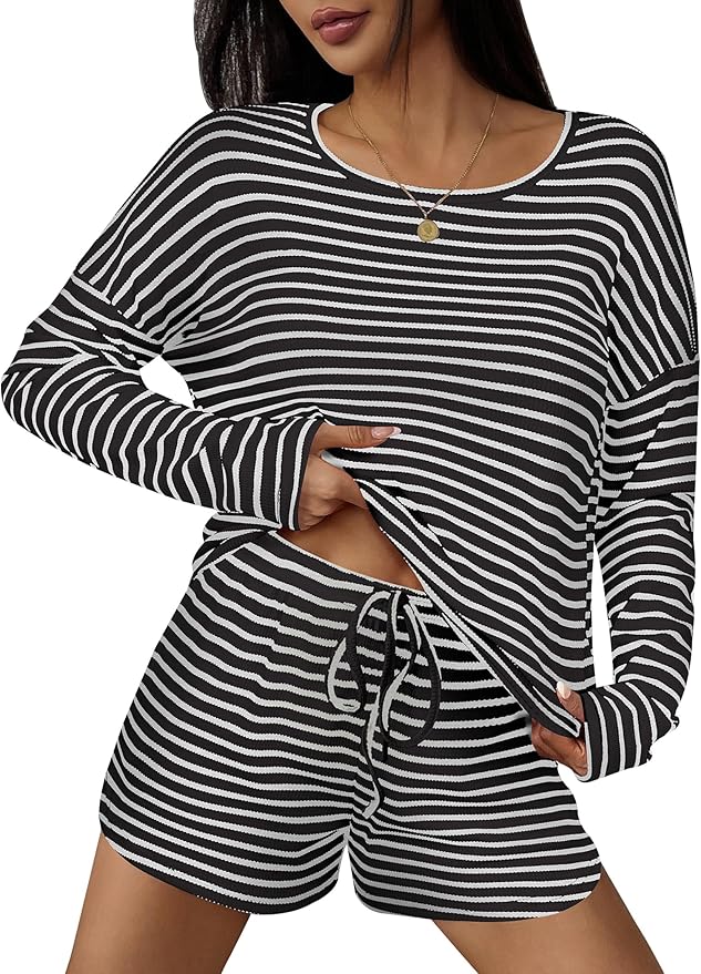 Shorts Pajama Set - Long Sleeve - 2 Piece