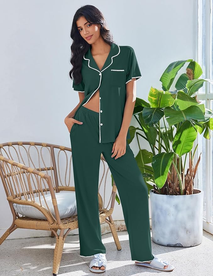 Women's Pajama Set - Short Sleeve - 2 Piece