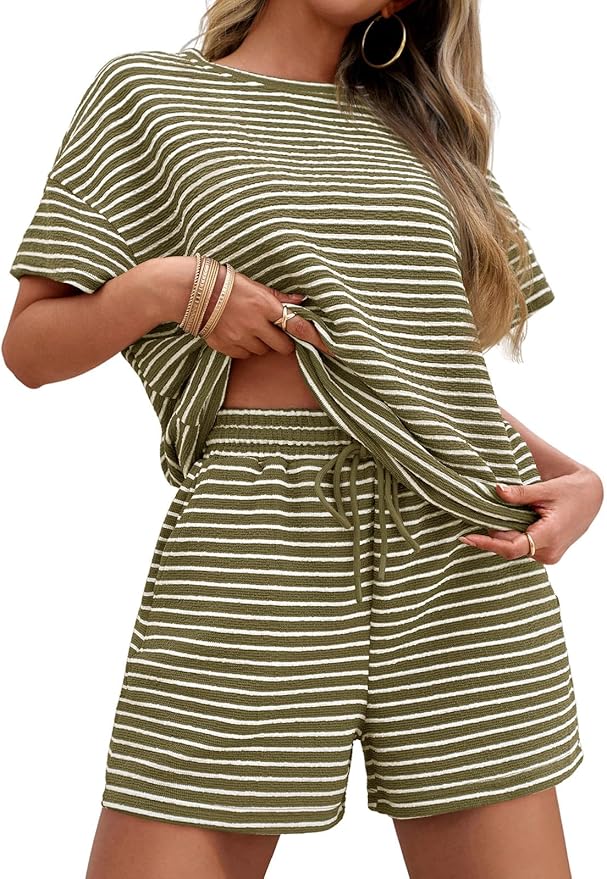 Shorts Pajama Set - Short Sleeve - 2 Piece