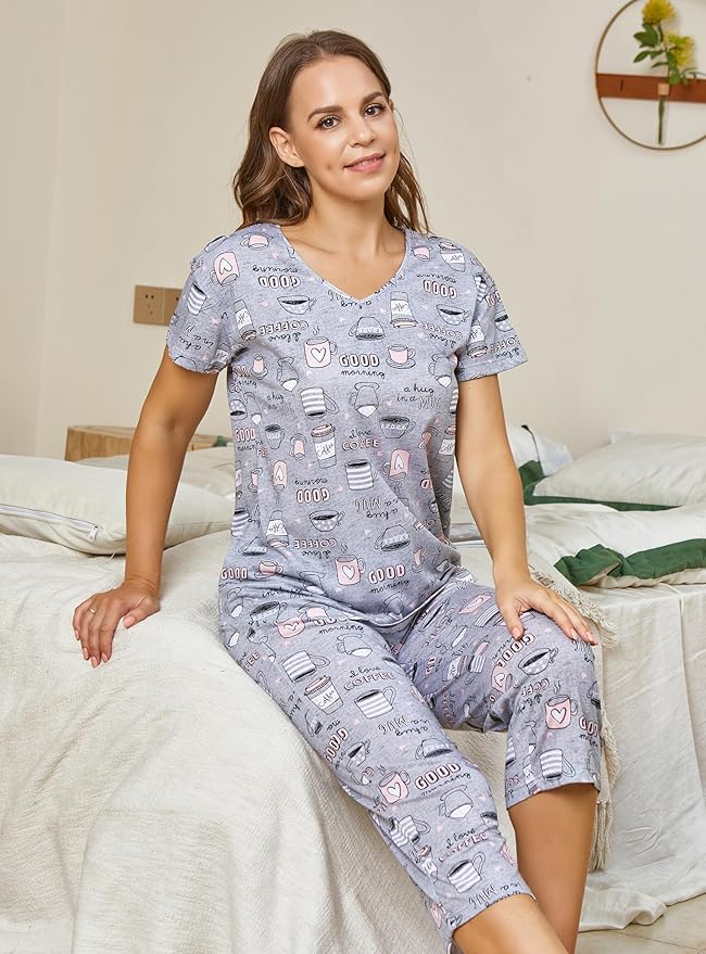 Women's Capri Pajama Set - 2 Piece
