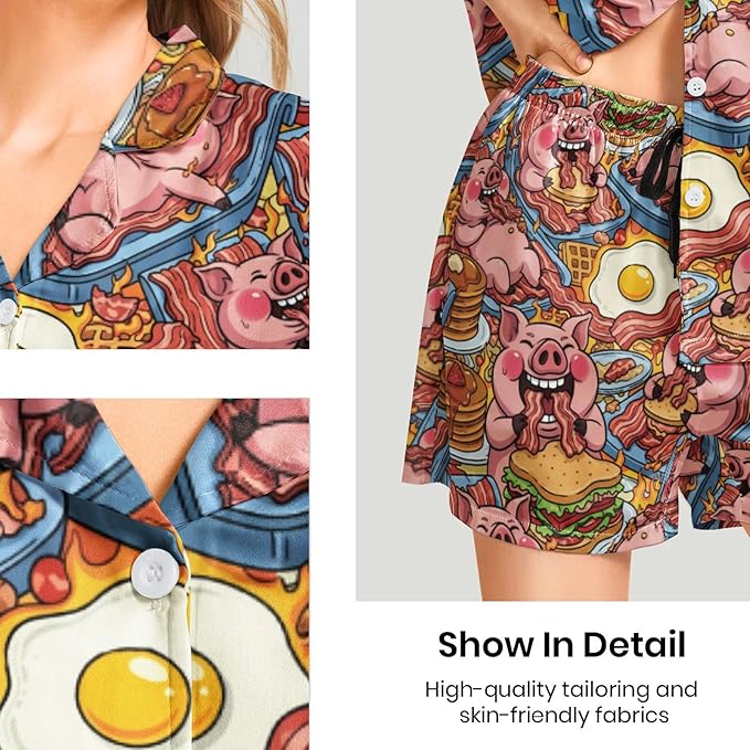 Women's Pajama Set - Short Sleeve - 2 Piece