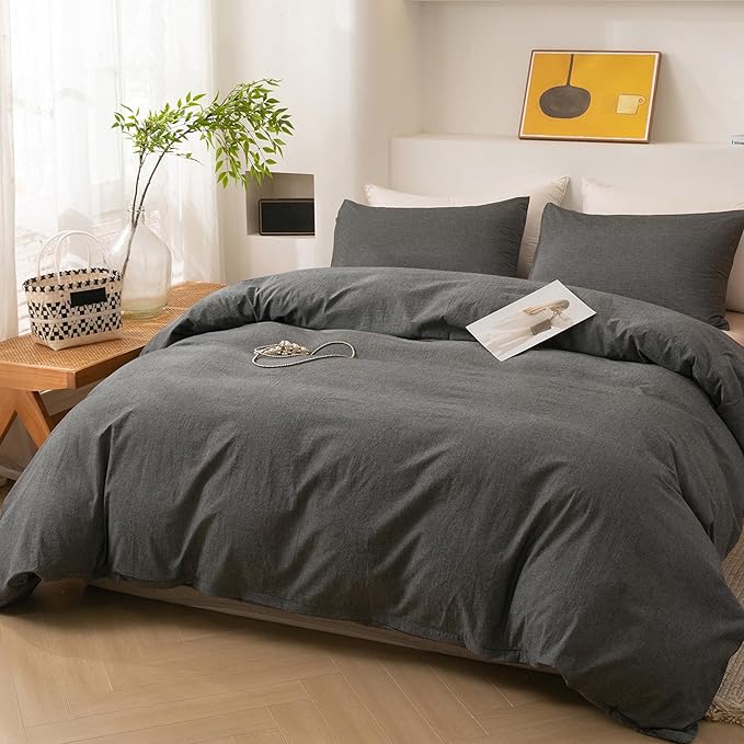 Linen Duvet Cover Set - Full - 3 Piece