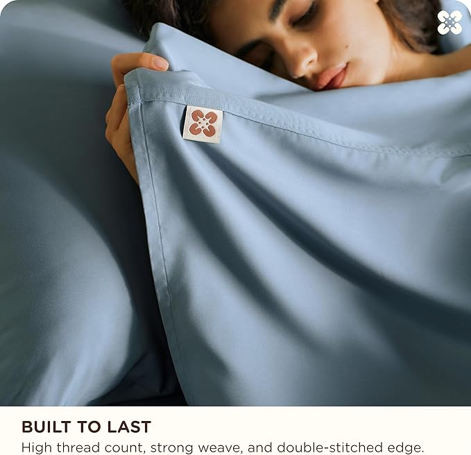 Bamboo Cooling Bed Sheet Set - King - 18 in Deep Pocket - 4 Piece