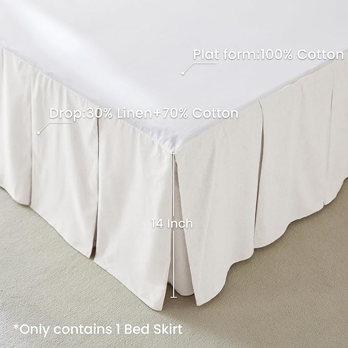 Linen Bed Skirt - King