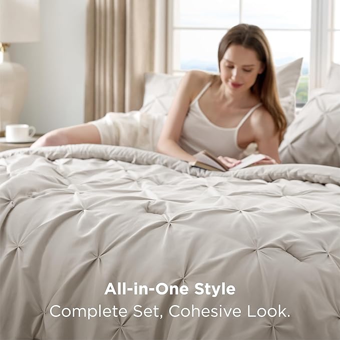 Linen Comforter Set - King - 7 Piece