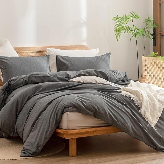 Linen Duvet Cover Set - King - 3 Piece