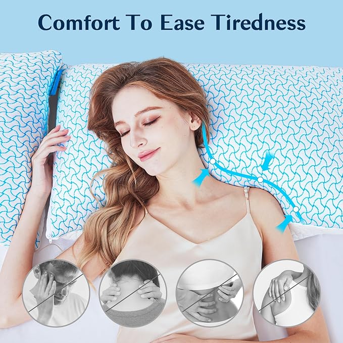 Memory Foam Cooling Bed Pillow - Queen