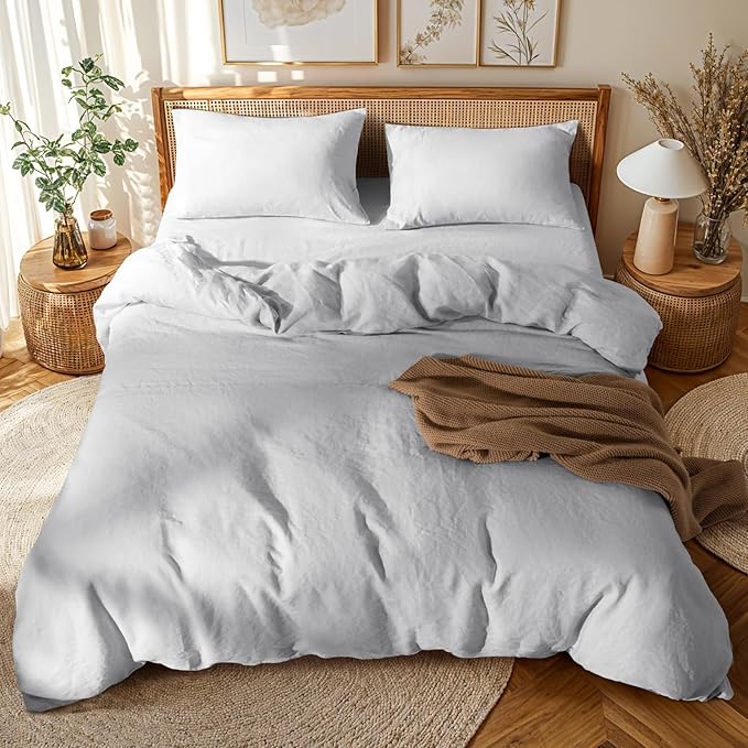 Linen Duvet Cover Set - Full - 3 Piece