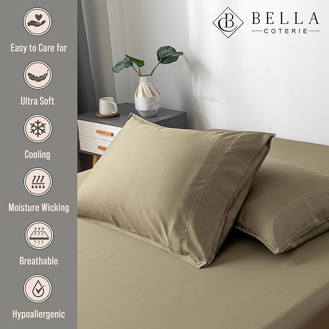 Bamboo Cooling Pillowcase Set - King - 2 Piece