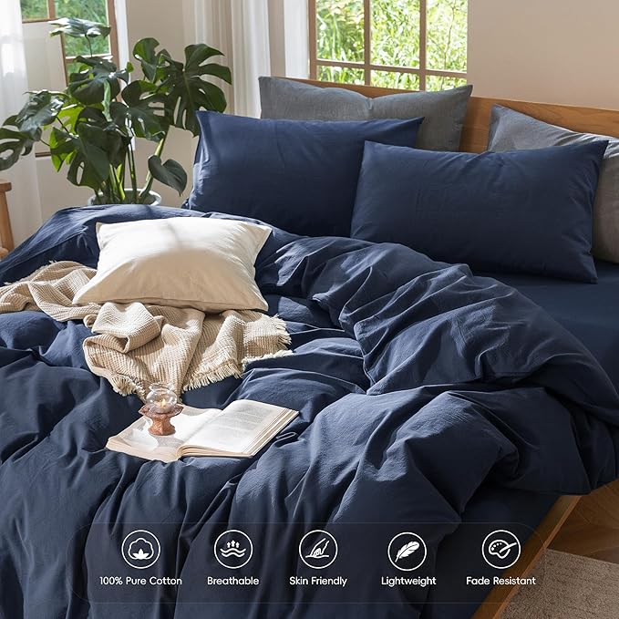 Linen Duvet Cover Set - Queen