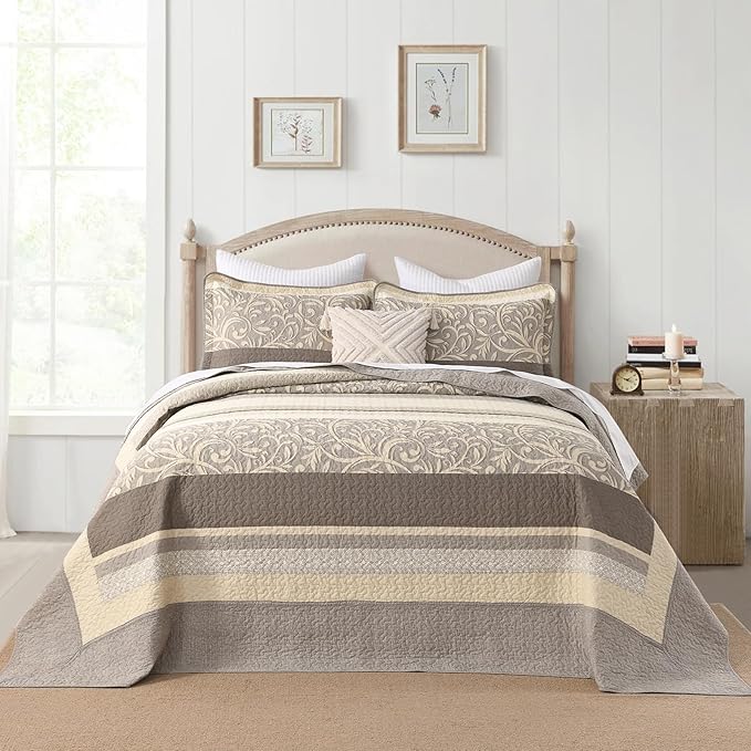 100% Cotton Bedding Set - King - 3 Piece