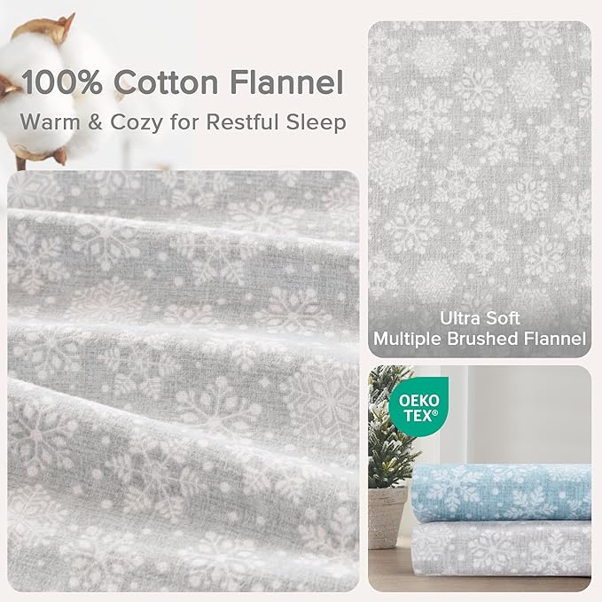Flannel Bed Sheet Set - Twin - 3 Piece