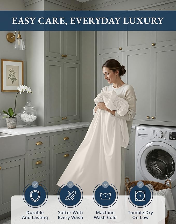 Linen Cooling Bed Sheet Set - Queen