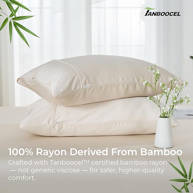 Bamboo Cooling Pillowcase Set - Queen - 2 Piece