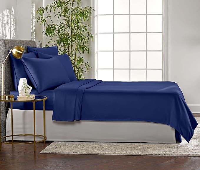 Bamboo Cooling Bed Sheet Set - Queen - 4 Piece