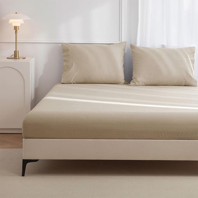 Linen Bed Sheet Set - Full - 3 Piece