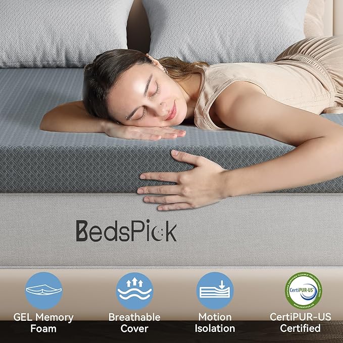 Memory Foam Cooling Mattress Topper - Full