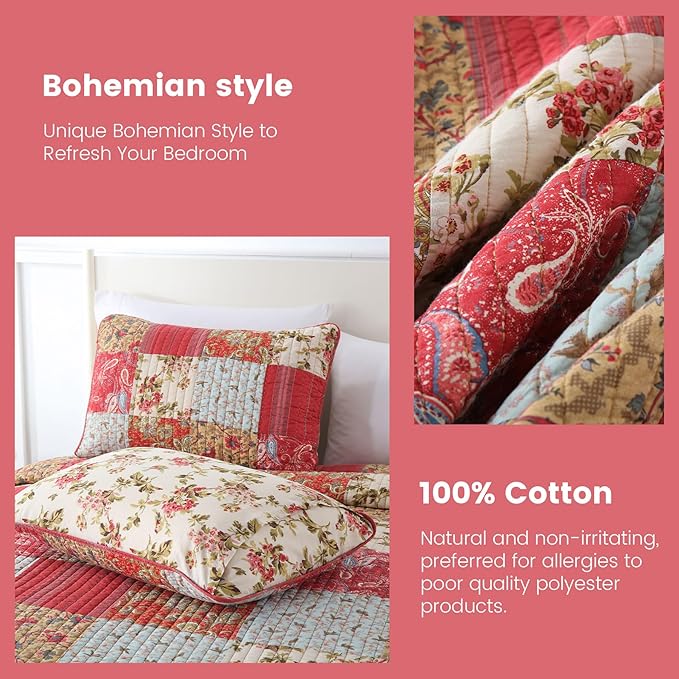 100% Cotton Quilt Set - Queen