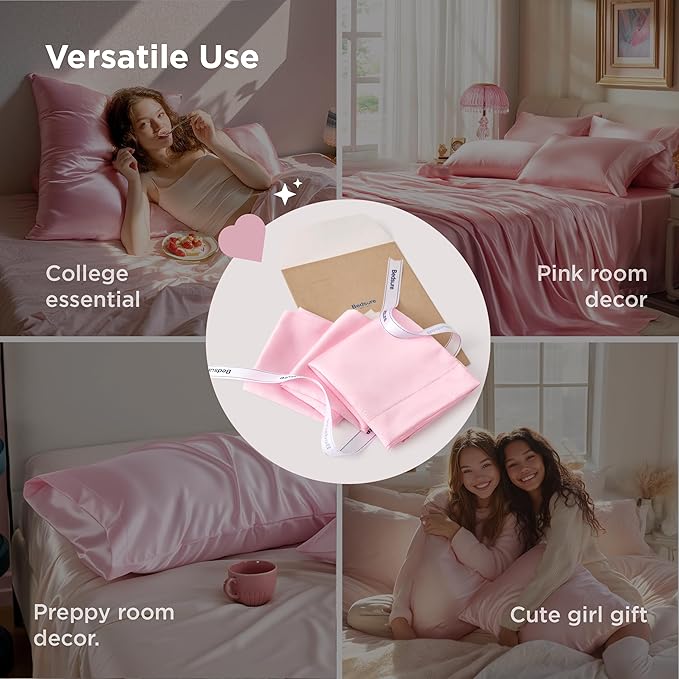 Satin Pillowcase Set - Queen - 20 x 30 in - 2 Piece
