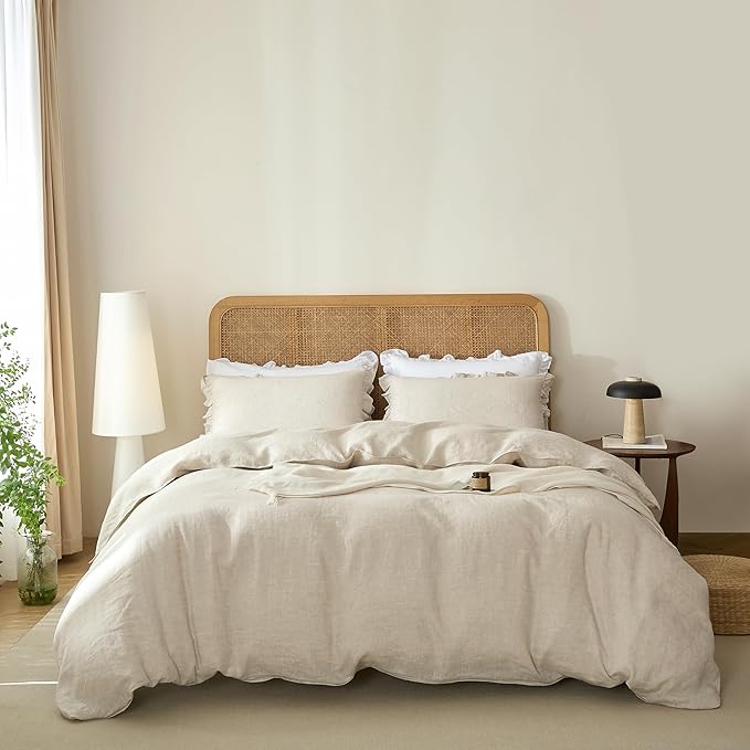 Linen Duvet Cover Set - Queen - 3 Piece