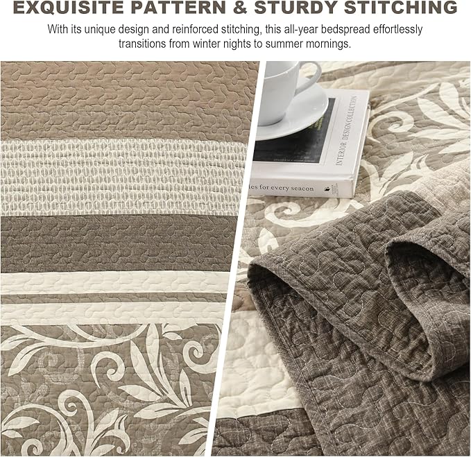 100% Cotton Bedding Set - Queen - 3 Piece
