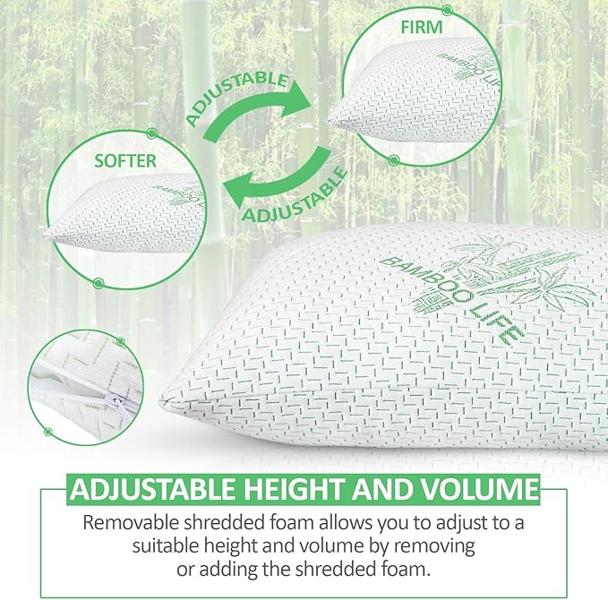 Bamboo Cooling Bed Pillow - Queen