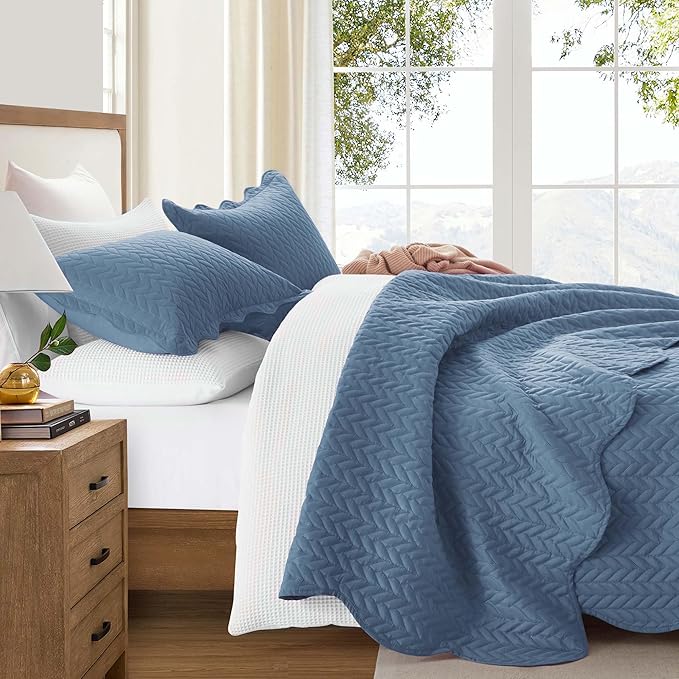 Microfiber Quilt Set - King - 3 Piece