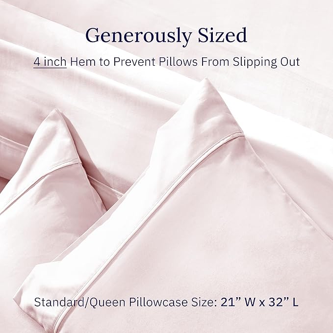 100% Cotton Pillowcase Set - Queen - 2 Piece