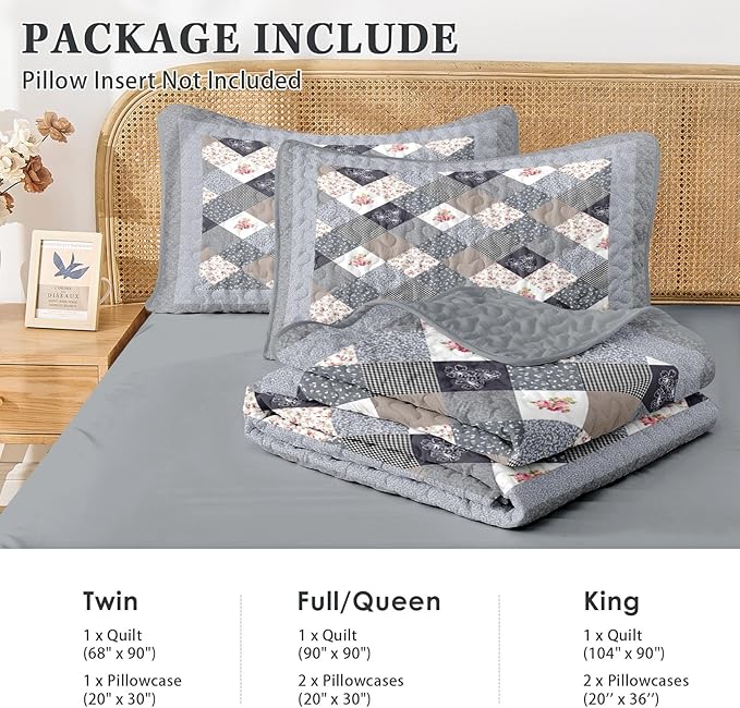 Quilt Set - Queen - 3 Piece