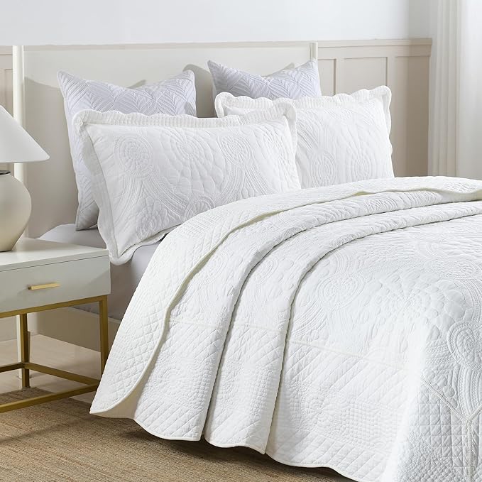 100% Cotton Quilt Set - King - 3 Piece