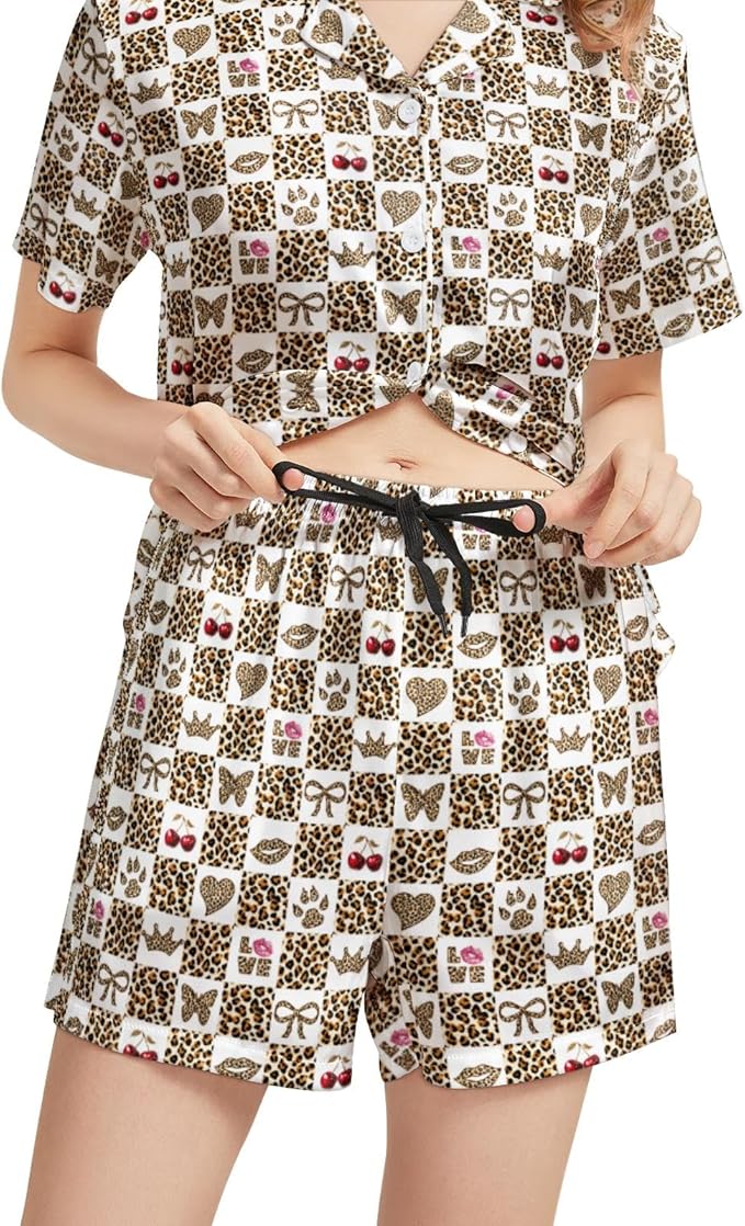 Women's Pajama Set - Short Sleeve - 2 Piece