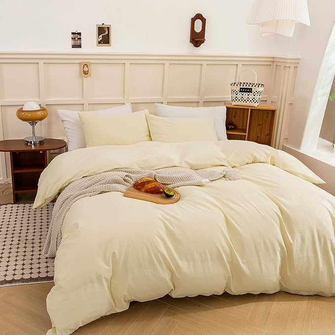 Linen Duvet Cover Set - Queen - 3 Piece