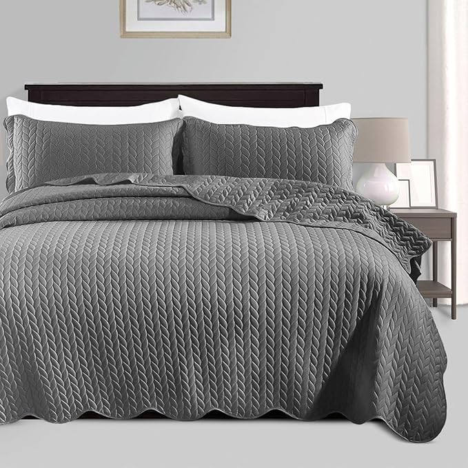 Microfiber Quilt Set - King - 3 Piece