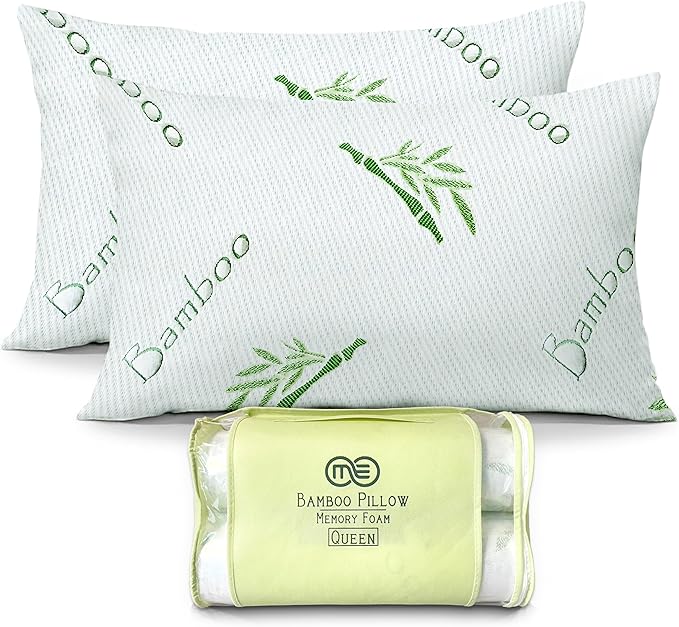 Bamboo Cooling Bed Pillow - Queen - 2 Pack