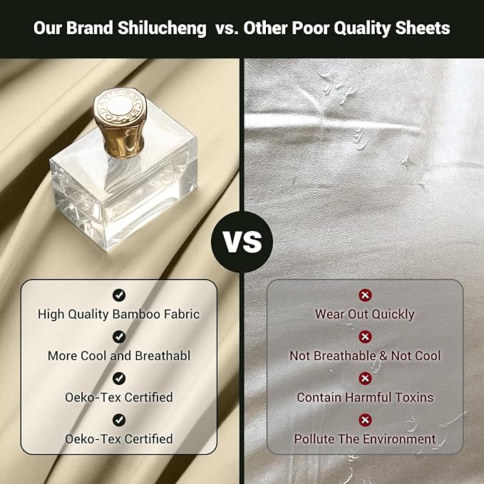 Bamboo Cooling Bed Sheet Set - California King - 4 Piece