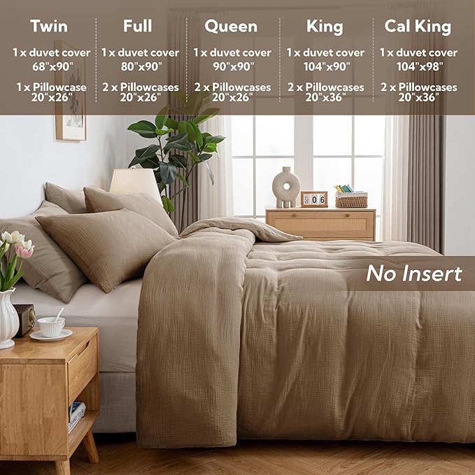 Linen Duvet Cover Set - King - 3 Piece