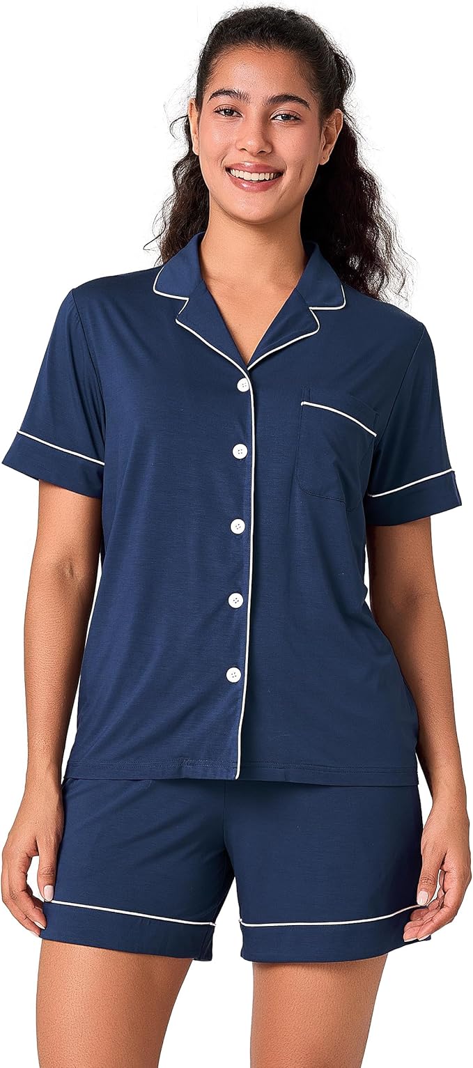 Women's Bamboo Shorts Pajama Set - 2 Piece