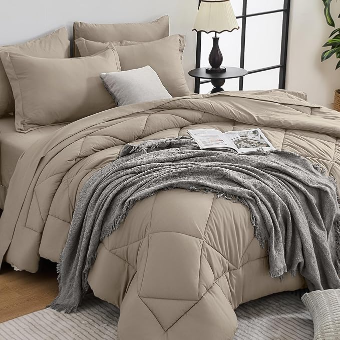 Linen Comforter Set - Full - 7 Piece