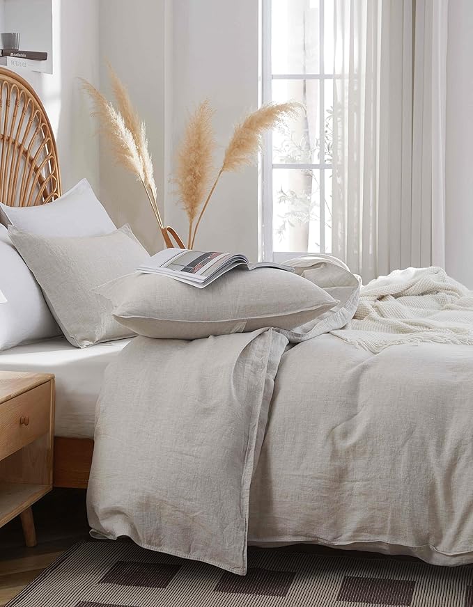 Linen Duvet Cover Set - King - 3 Piece