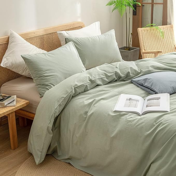 Linen Duvet Cover Set - King - 3 Piece