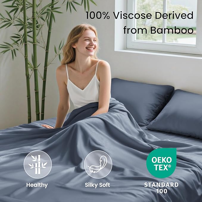 Bamboo Cooling Bed Sheet Set - Full - 4 Piece