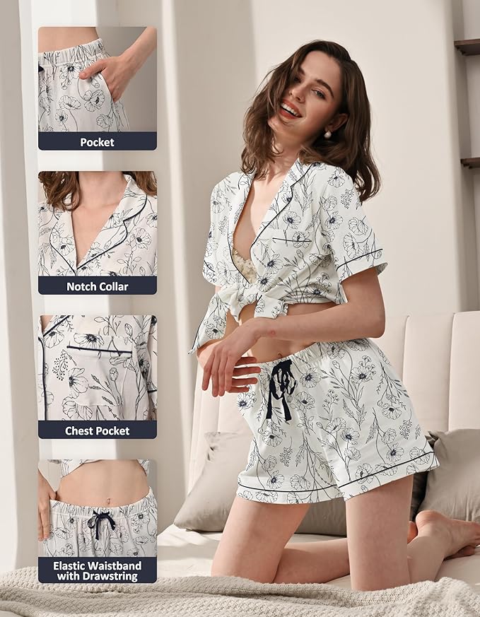 Women's 100% Cotton Pajama Set - 2 Piece