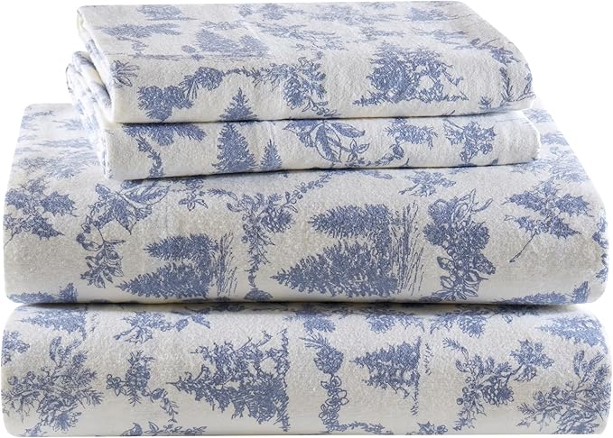 100% Cotton Bed Sheet Set - King - 4 Piece