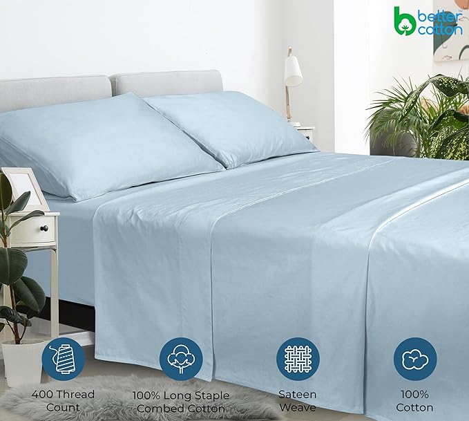 Linen Cooling Flat Sheet - King