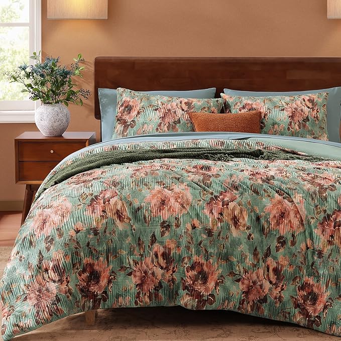 Velvet Comforter Set - King - 7 Piece