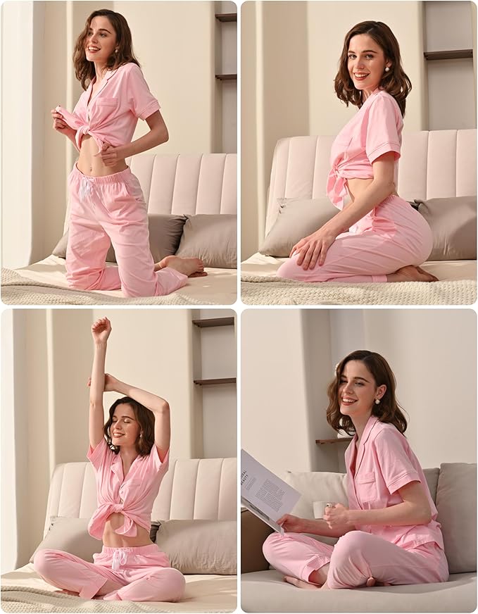 Women's 100% Cotton Pajama Set - 2 Piece